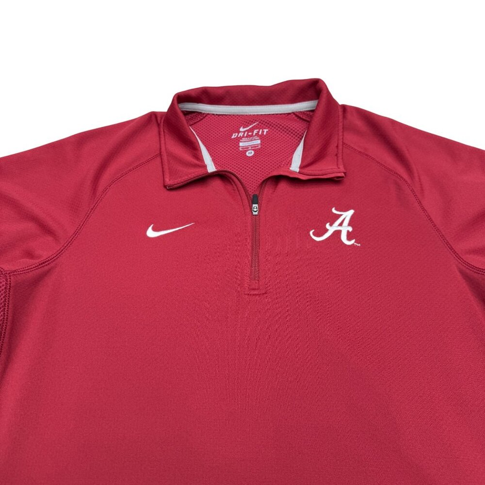 Nike Men's Alabama Crimson Tide Coaches 1/4 Zip SS Dri-Fit Polo Shirt, Size M - Picture 3 of 7
